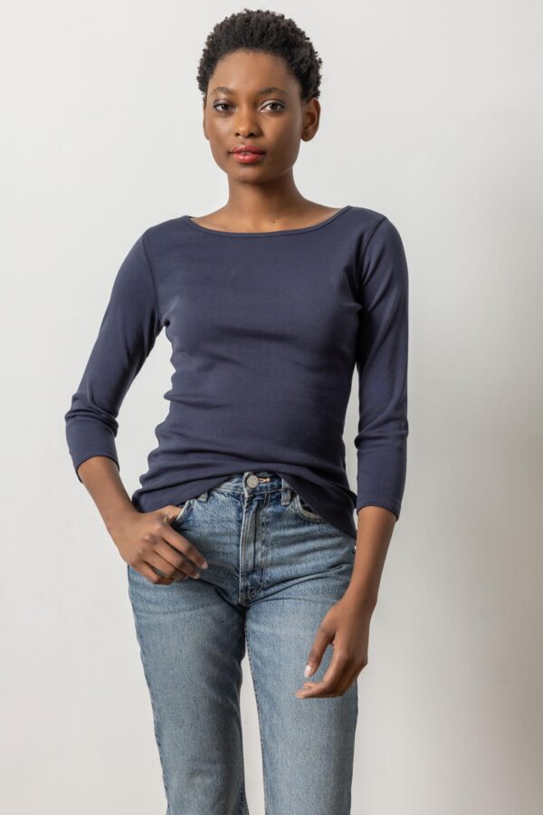 3/4 Sleeve Boatneck - Image 5