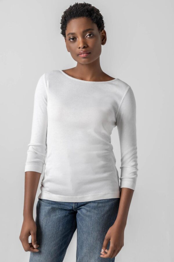 3/4 Sleeve Boatneck