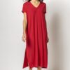 Double V-Neck Maxi Dress