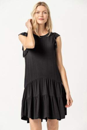Tiered Peplum Tank Dress