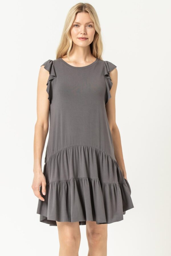 Tiered Peplum Tank Dress - Image 3