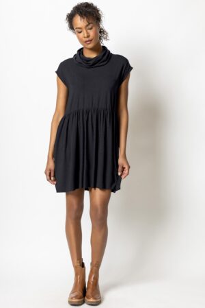 Sleeveless Cowl Neck Dress
