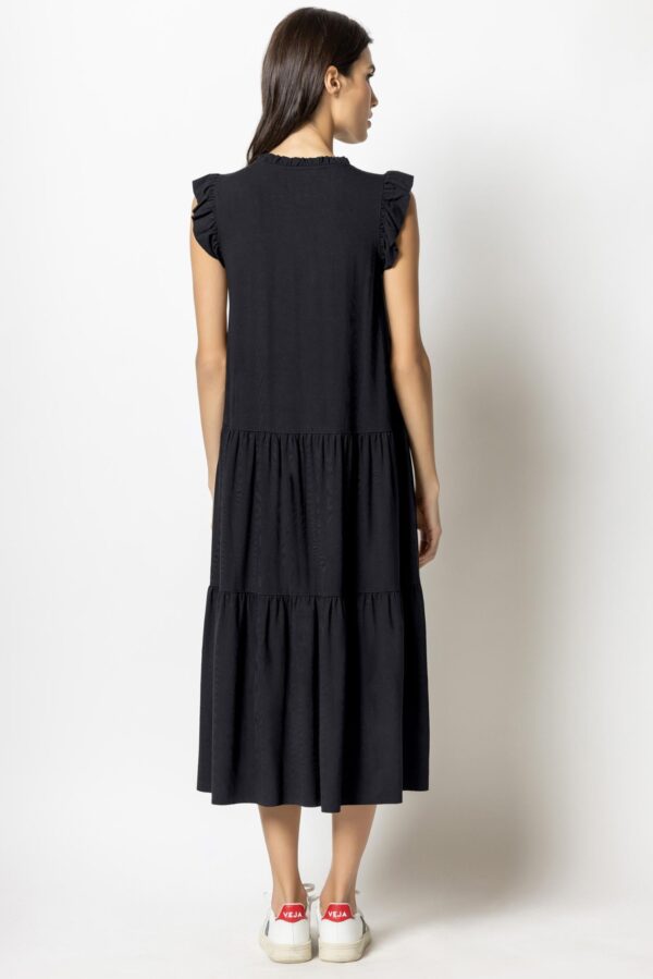 Ruffle Trim Peplum Maxi Dress - Image 2