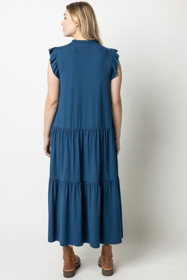 Ruffle Trim Peplum Maxi Dress - Image 4