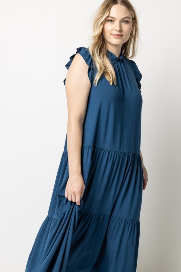 Ruffle Trim Peplum Maxi Dress - Image 5