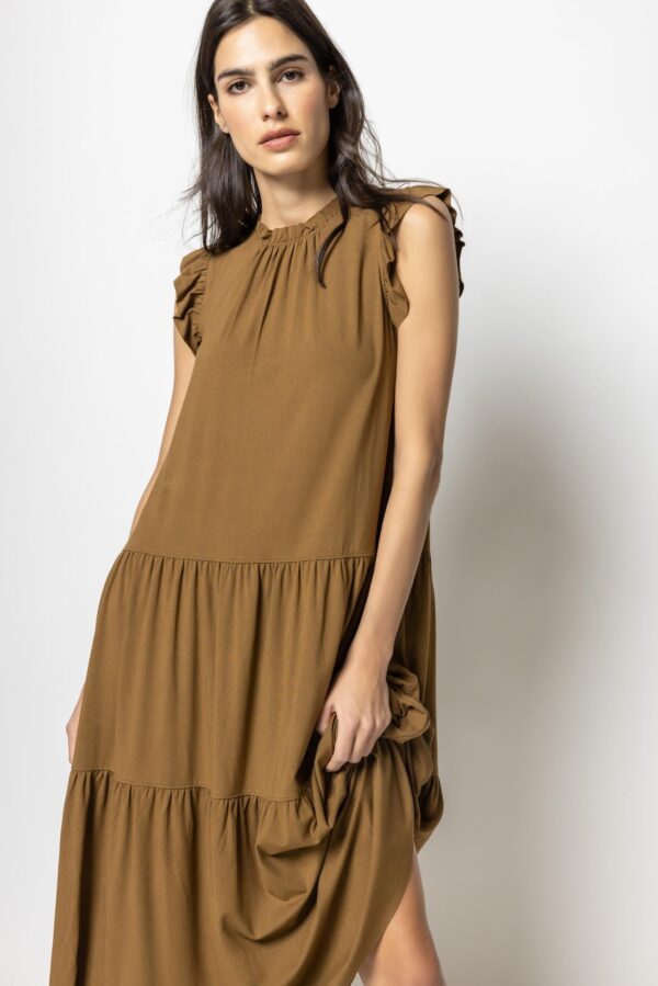 Ruffle Trim Peplum Maxi Dress - Image 7
