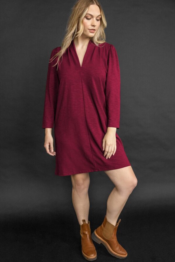 Full Sleeve Split Neck Dress - Image 16