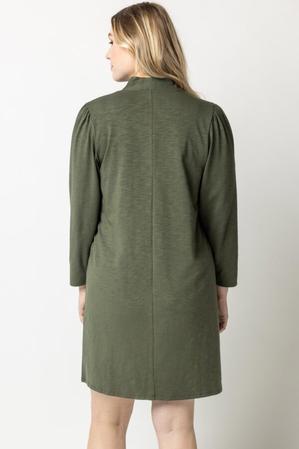 Full Sleeve Split Neck Dress - Image 3