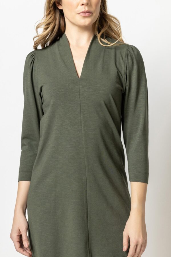 Full Sleeve Split Neck Dress - Image 4
