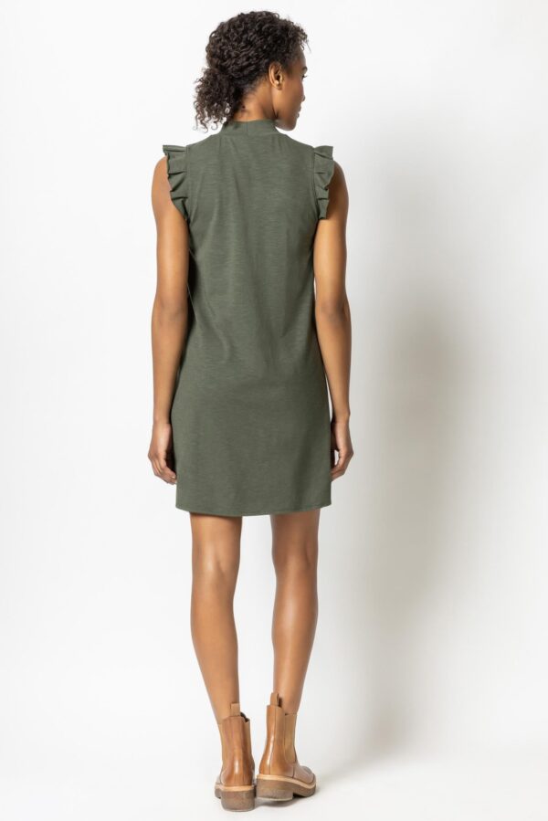 Ruffle Sleeve Mock Neck Dress - Image 7