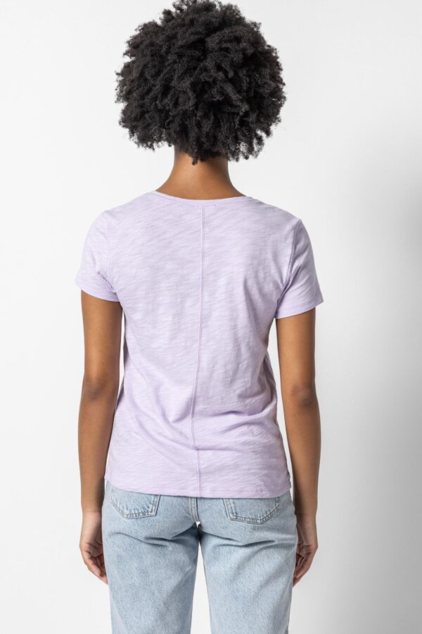 V-Neck Short Sleeve Back Seam Tee - Image 33