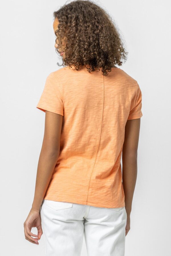 V-Neck Short Sleeve Back Seam Tee - Image 38