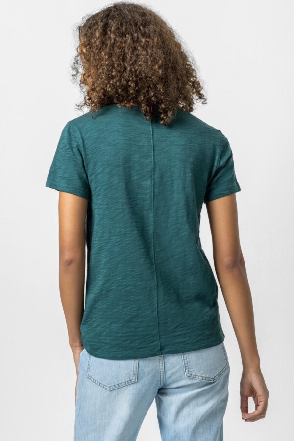 V-Neck Short Sleeve Back Seam Tee - Image 54
