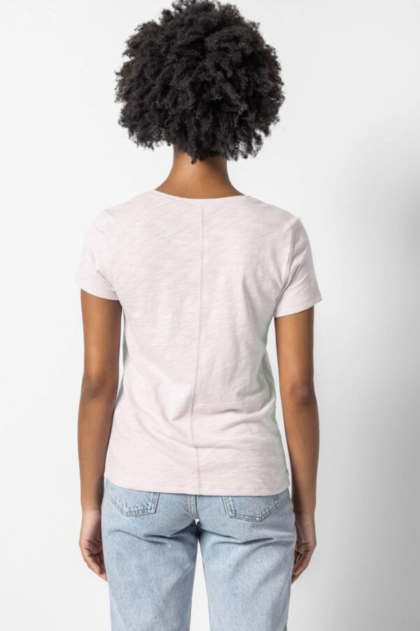 V-Neck Short Sleeve Back Seam Tee - Image 56