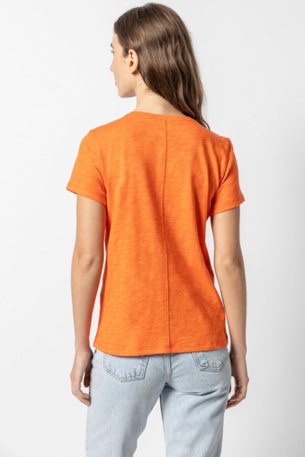 V-Neck Short Sleeve Back Seam Tee - Image 64