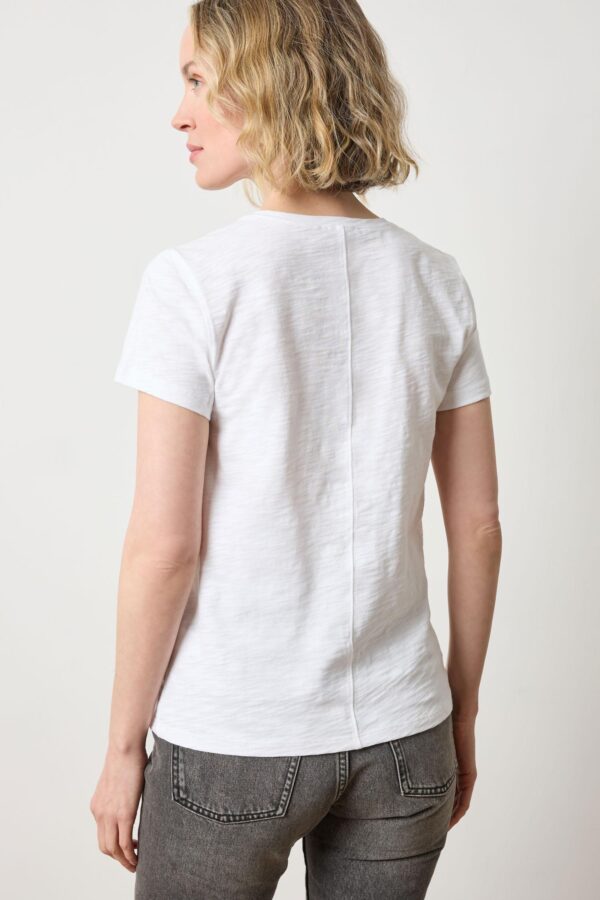 V-Neck Short Sleeve Back Seam Tee - Image 66