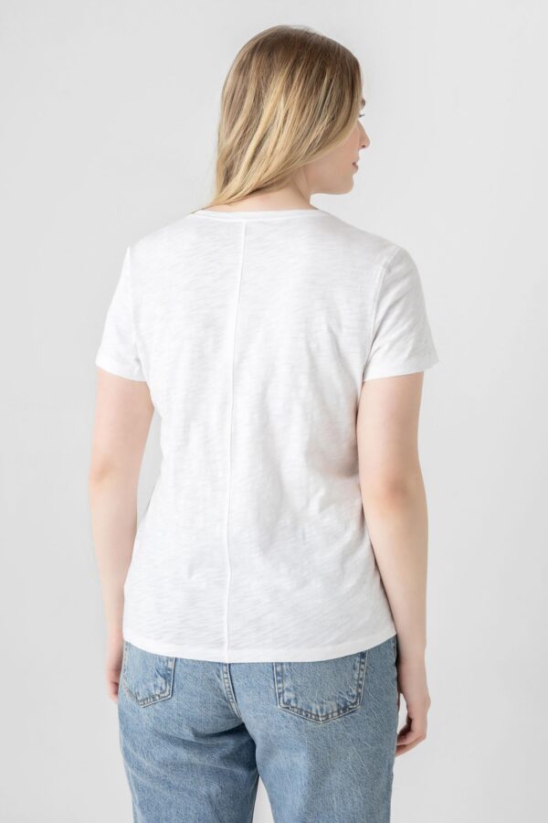 V-Neck Short Sleeve Back Seam Tee - Image 69