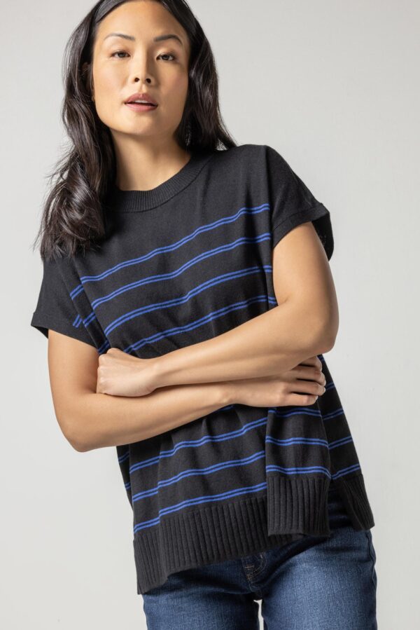 Striped Poncho Sweater - Image 6