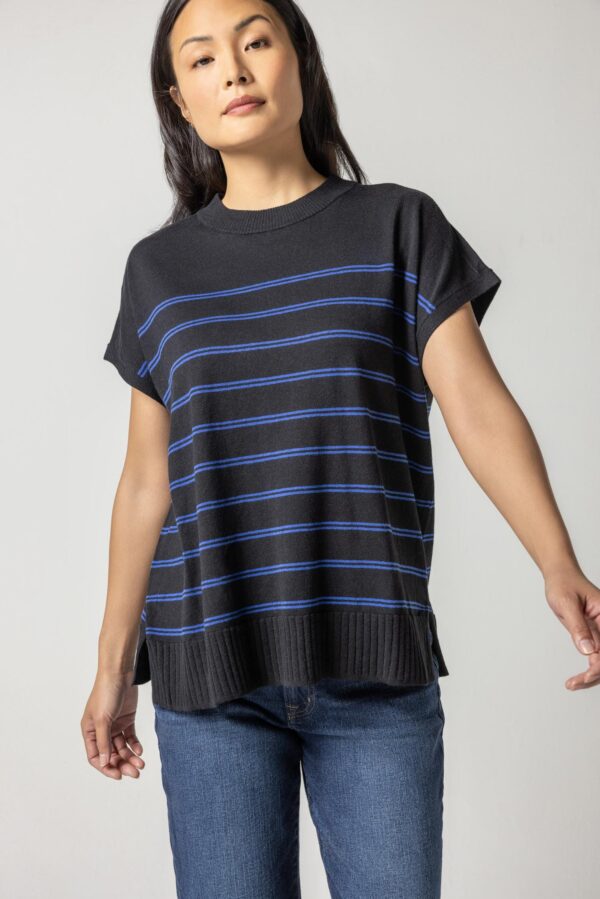 Striped Poncho Sweater - Image 7