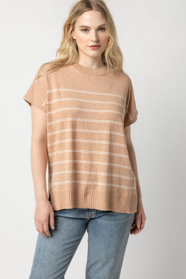 Striped Poncho Sweater - Image 4