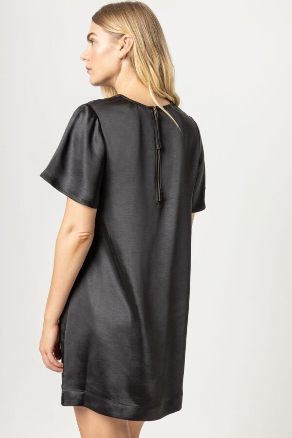 Flutter Sleeve Satin Dress - Image 8