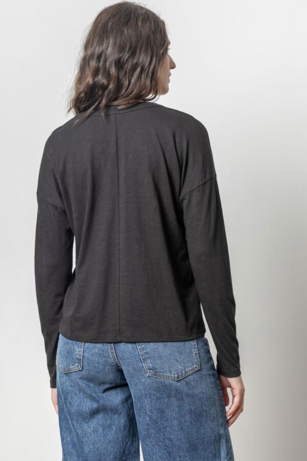 Drop Shoulder V-Neck Top - Image 4