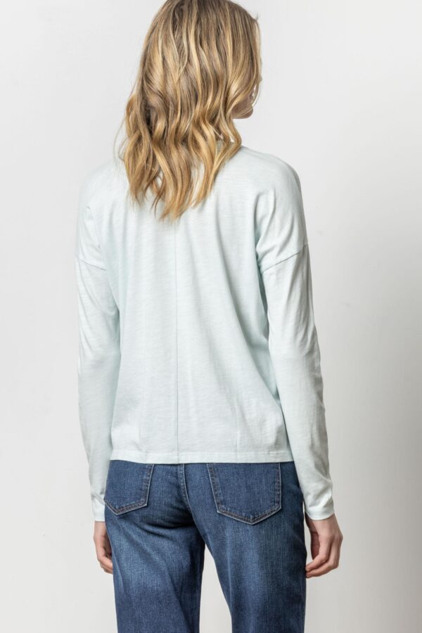 Drop Shoulder V-Neck Top - Image 6