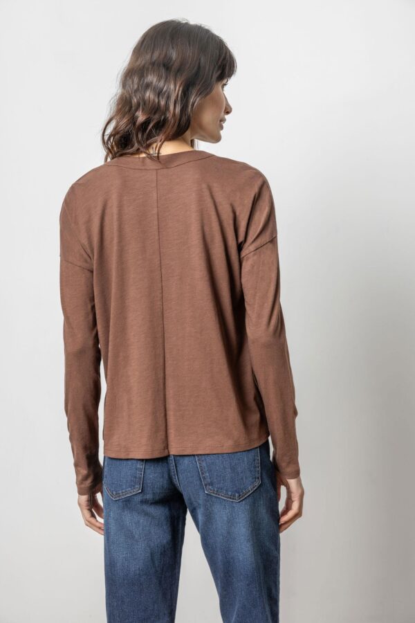 Drop Shoulder V-Neck Top - Image 8