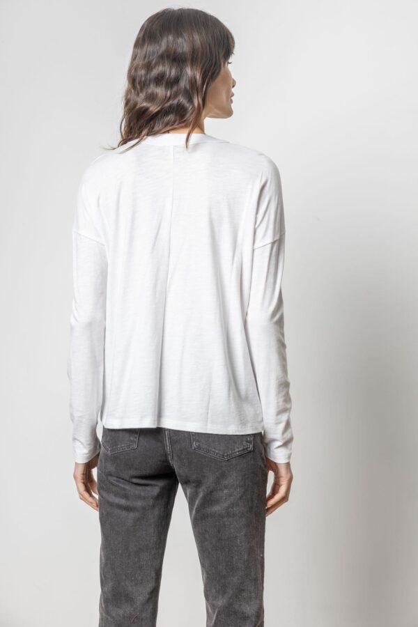 Drop Shoulder V-Neck Top - Image 10