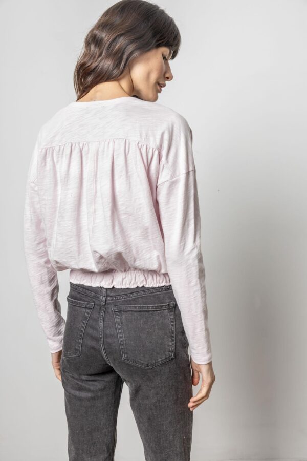 Elastic Hem Easy V-Neck - Image 11