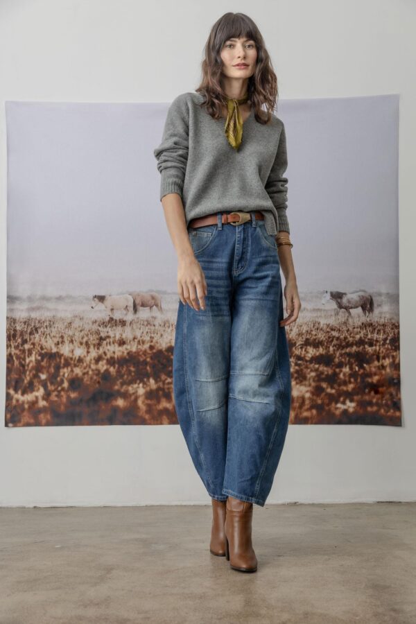 Felted Easy V-Neck Sweater - Image 4