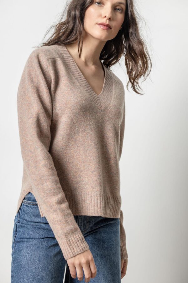 Felted Easy V-Neck Sweater - Image 10