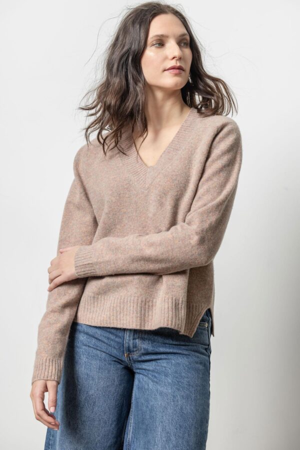 Felted Easy V-Neck Sweater - Image 12
