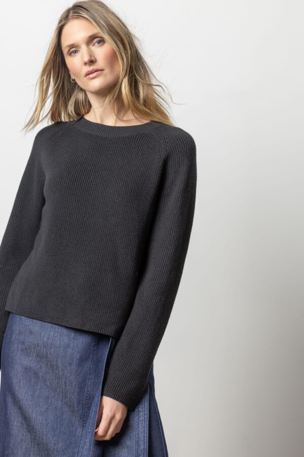 Mixed Media Raglan Sweater - Image 5
