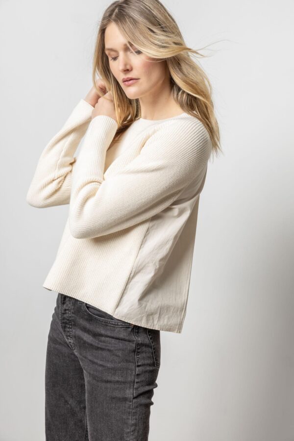 Mixed Media Raglan Sweater - Image 8