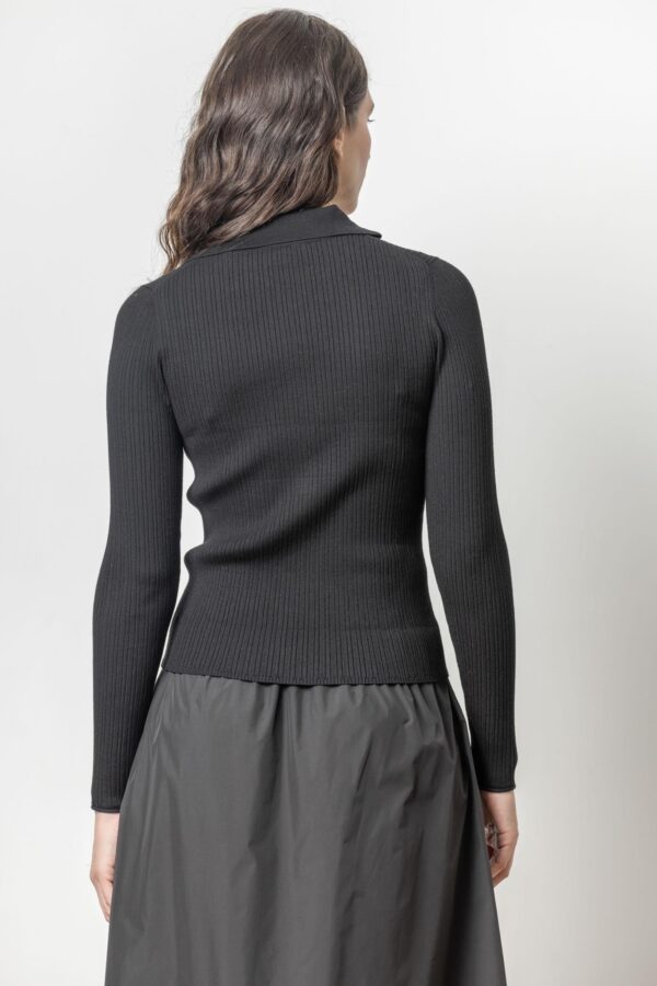 Polo Collar Henley Sweater - Image 3