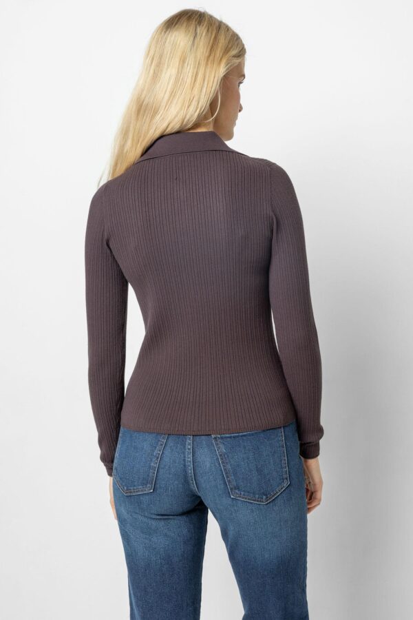 Polo Collar Henley Sweater - Image 2
