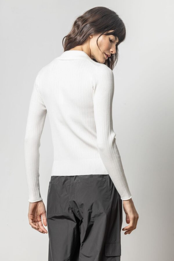 Polo Collar Henley Sweater - Image 7