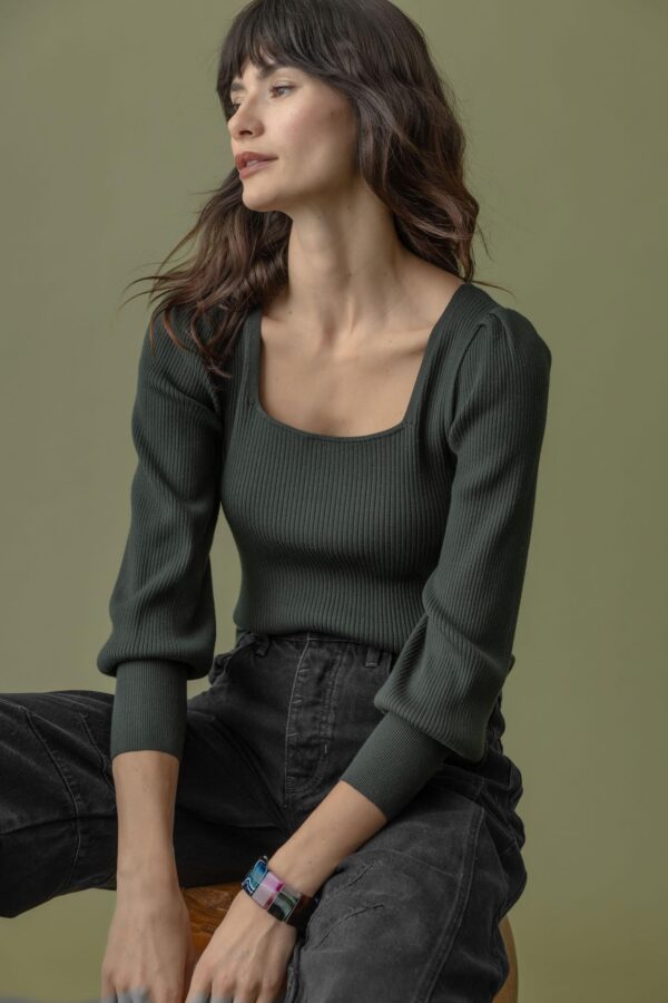 Full Sleeve Square Neck Sweater - Image 9