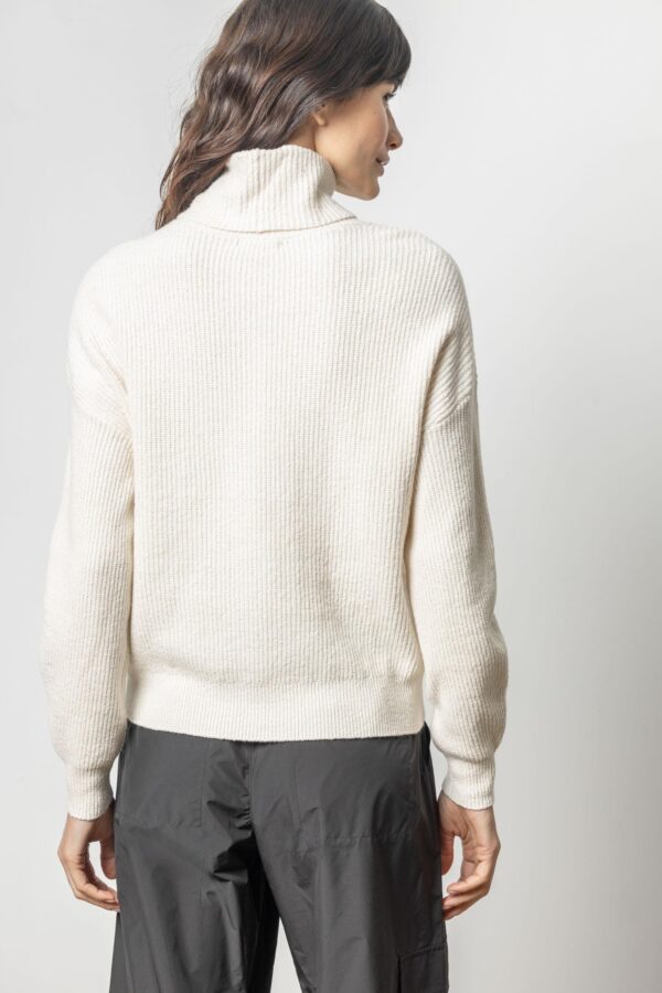 Relaxed Rib Turtleneck Sweater - Image 4