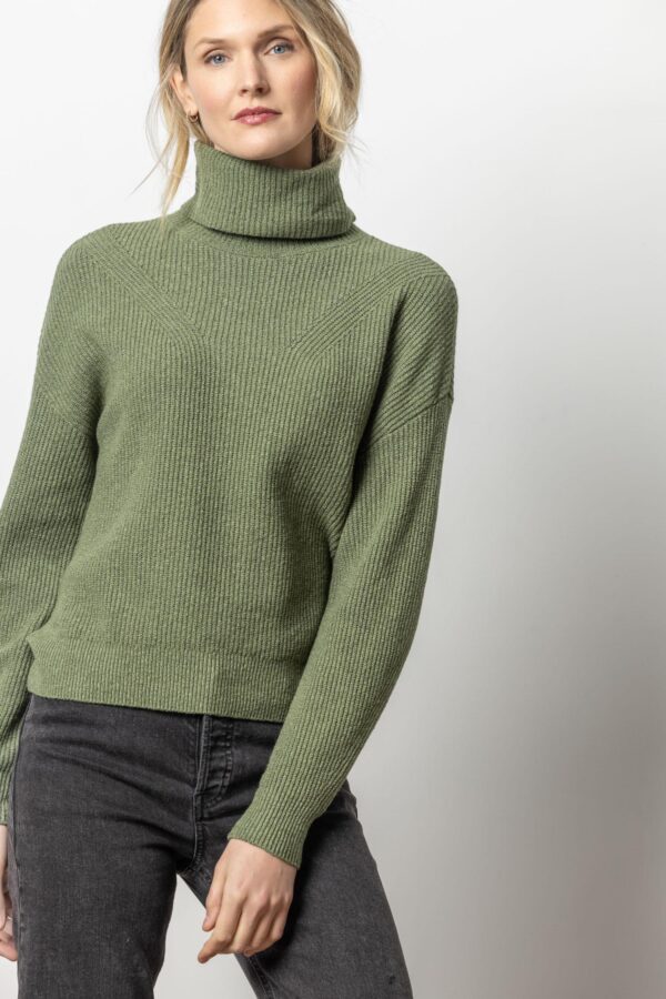Relaxed Rib Turtleneck Sweater - Image 5
