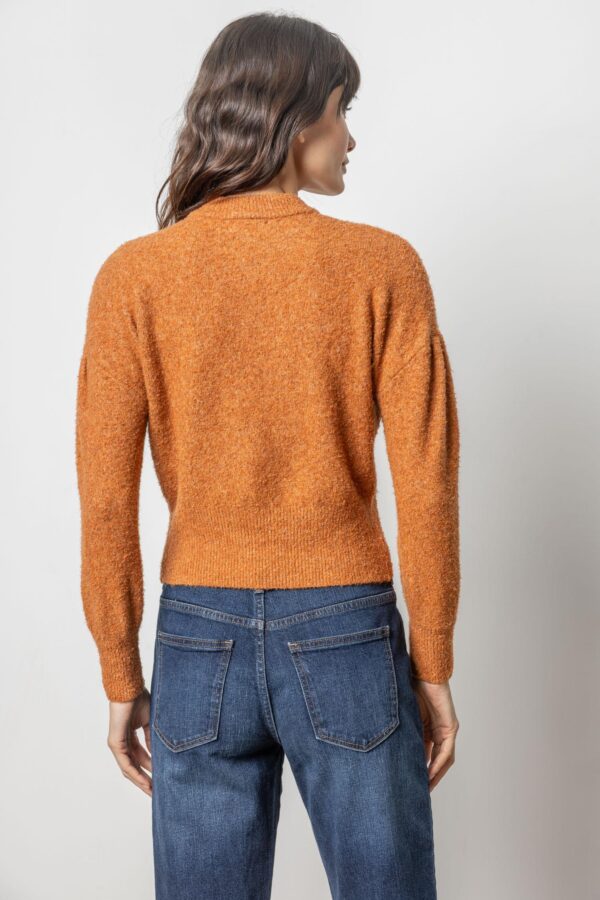 Pleated Sleeve Crewneck Sweater - Image 9