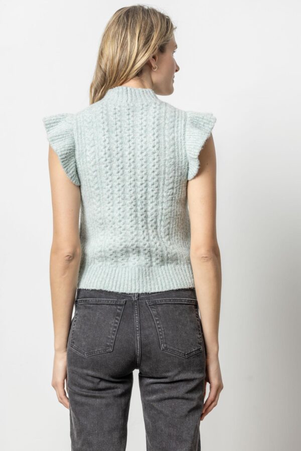 Flutter Sleeve Mock Neck Sweater - Image 2