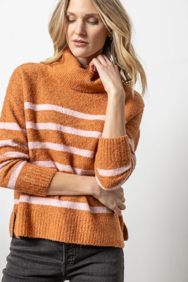 Striped Turtleneck Sweater - Image 4