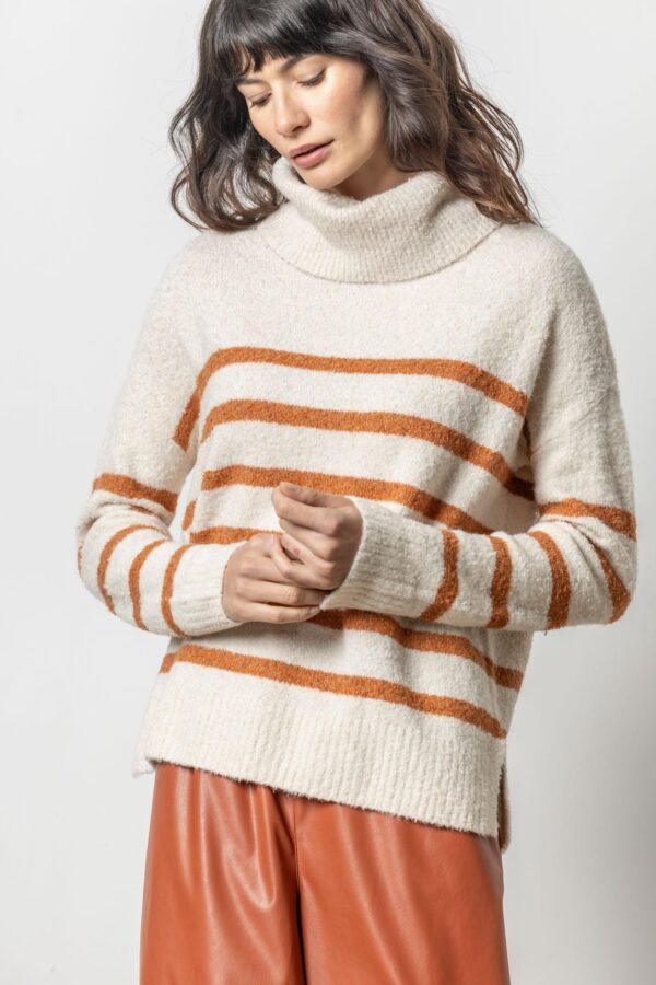 Striped Turtleneck Sweater - Image 7