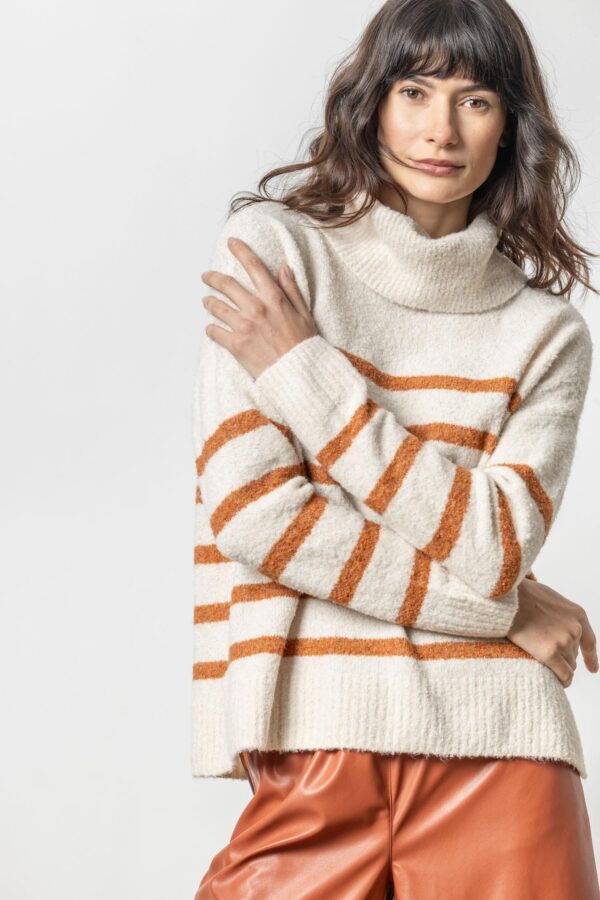 Striped Turtleneck Sweater - Image 10