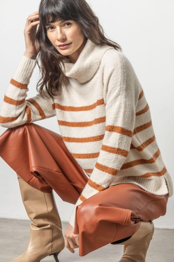 Striped Turtleneck Sweater - Image 6