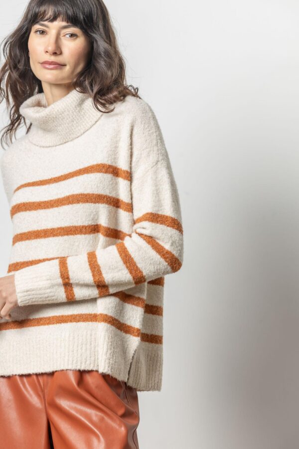 Striped Turtleneck Sweater - Image 9