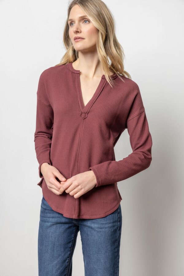 Rounded Hem Split Neck - Image 7
