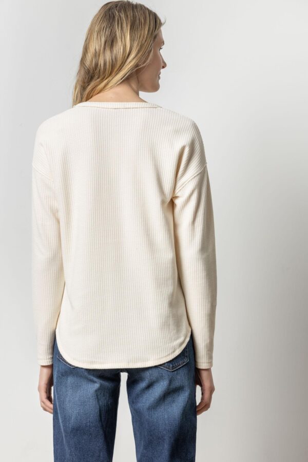 Rounded Hem Split Neck - Image 2